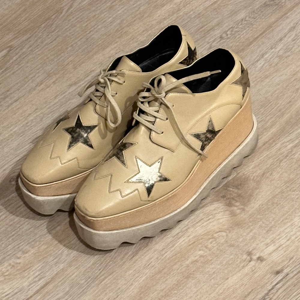 Stella McCartney Elyse Lace-Up Platform Shoes